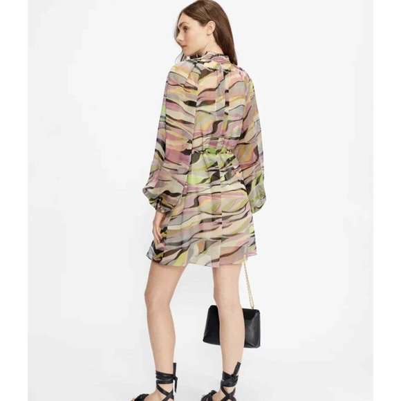 NWT Ted Baker London Zeenaa Blouson Sleeve Mini Dress in Dusky Pink size 2 (4-6) - Picture 3 of 9